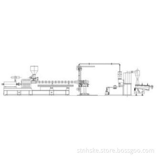 Under Water Plastic Pelletizer Machine With Parallel Extrud